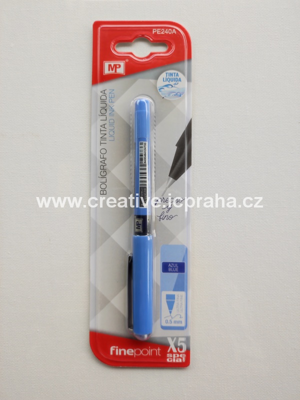 Pero inkoustové X5 s jehlovým hrotem - 0,5 modrá